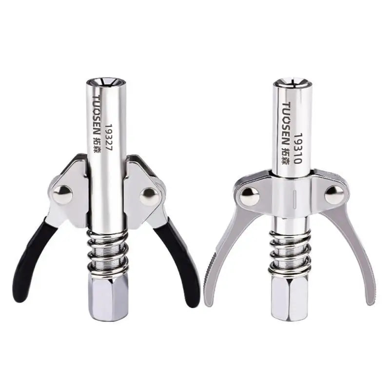 Double Handle High-Pressure Grease Gun Coupler – Self-Locking Universal Nozzle 1/8 NPT