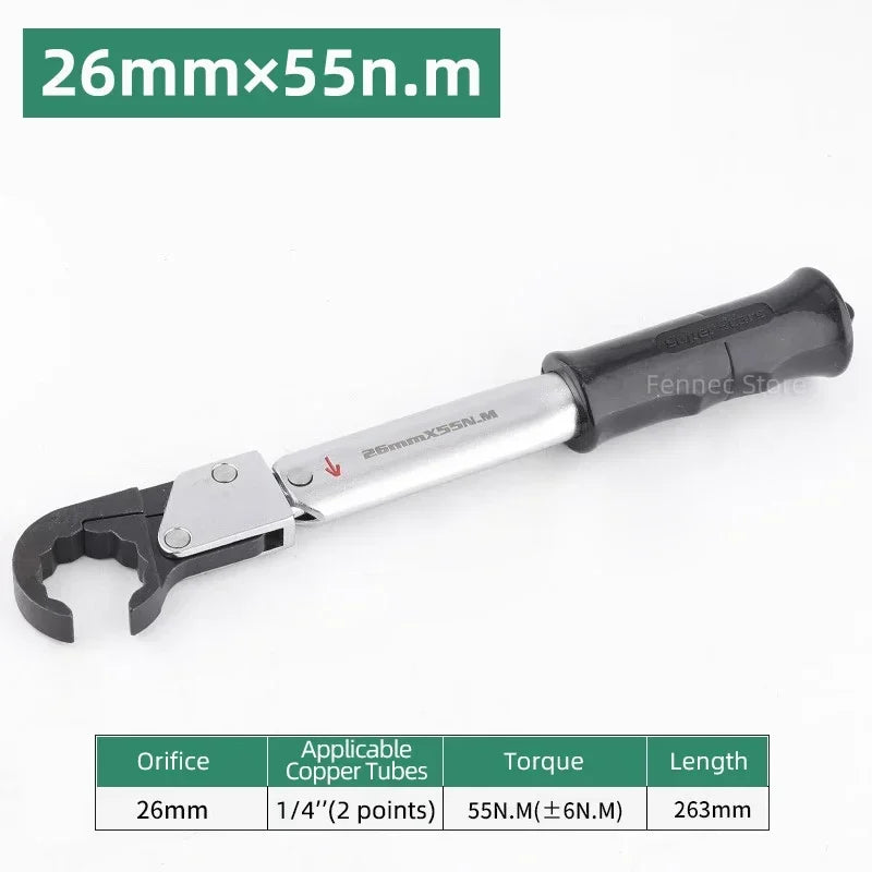 High-Precision Ratchet Torque Wrench Set – Open Type, Air Conditioning & Spark Plug Repair (17–29mm)