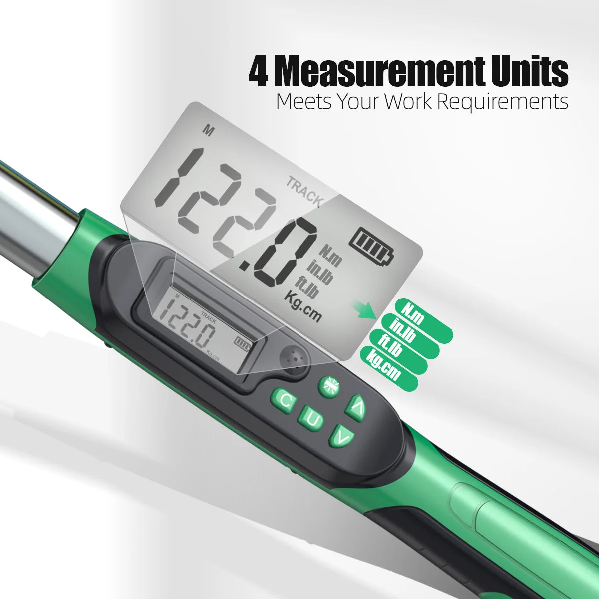 LAOA Digital Torque Wrench with LCD Display – Professional Precision, 0.3–1000N.m (LA156006)