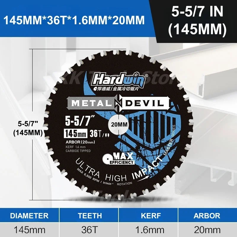 Okerqi Carbide Metal Cutting Saw Blade – 110/115/125/145/150/185mm for Steel, Conduit & Angle Iron