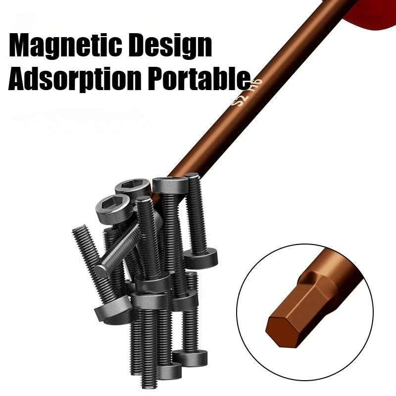 Magnetic Hex Key Screwdriver Set – H1.5 to H6 Extended Handle Allen Key Tool