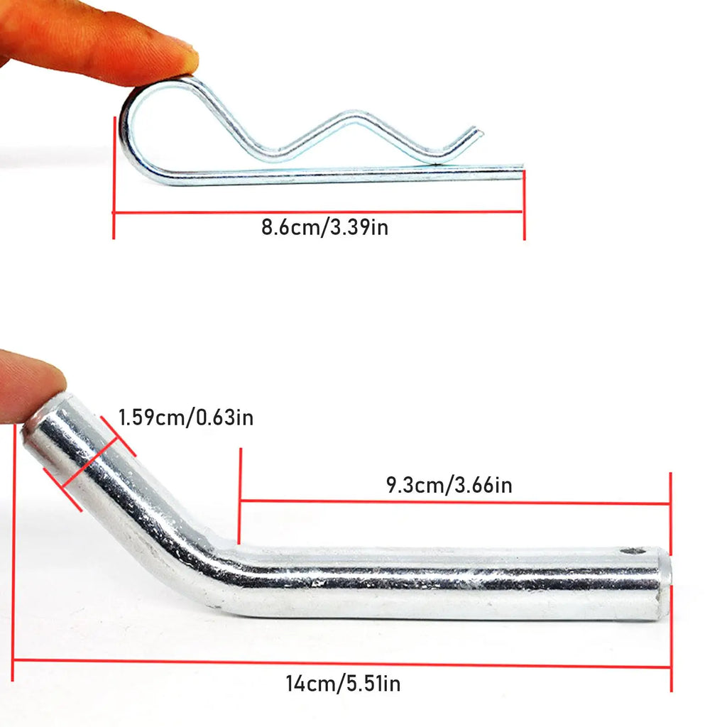 5/8" Zinc Tow Hitch Pin & Clip Set – Anti-Vibration Receiver Pin for Trailers, Trucks & Tractors