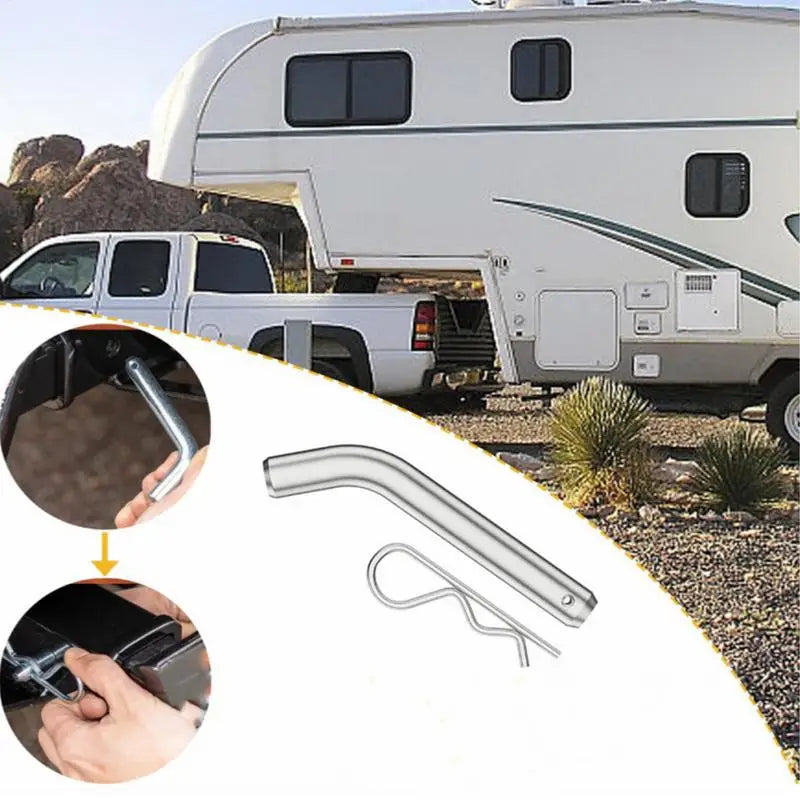 5/8" Zinc Tow Hitch Pin & Clip Set – Anti-Vibration Receiver Pin for Trailers, Trucks & Tractors