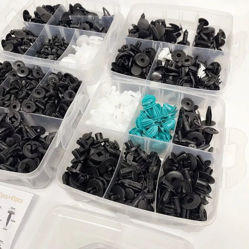 Car Fastener Clip Kit – Push Retainer Pins & Rivets (100 to 925 pcs)