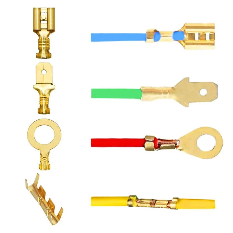 Insulated Crimp Terminal & Spade Connector Kit – 2.8/6.3mm (135 to 1000pcs)