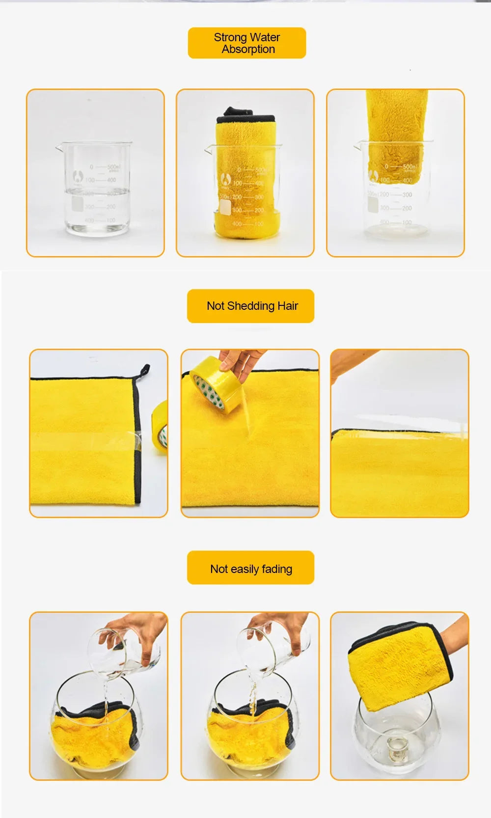 Microfibre Car Wash Towels | Multi-Pack | 30x30, 30x40 & 30x60cm | Scratch-Free Cleaning Cloth