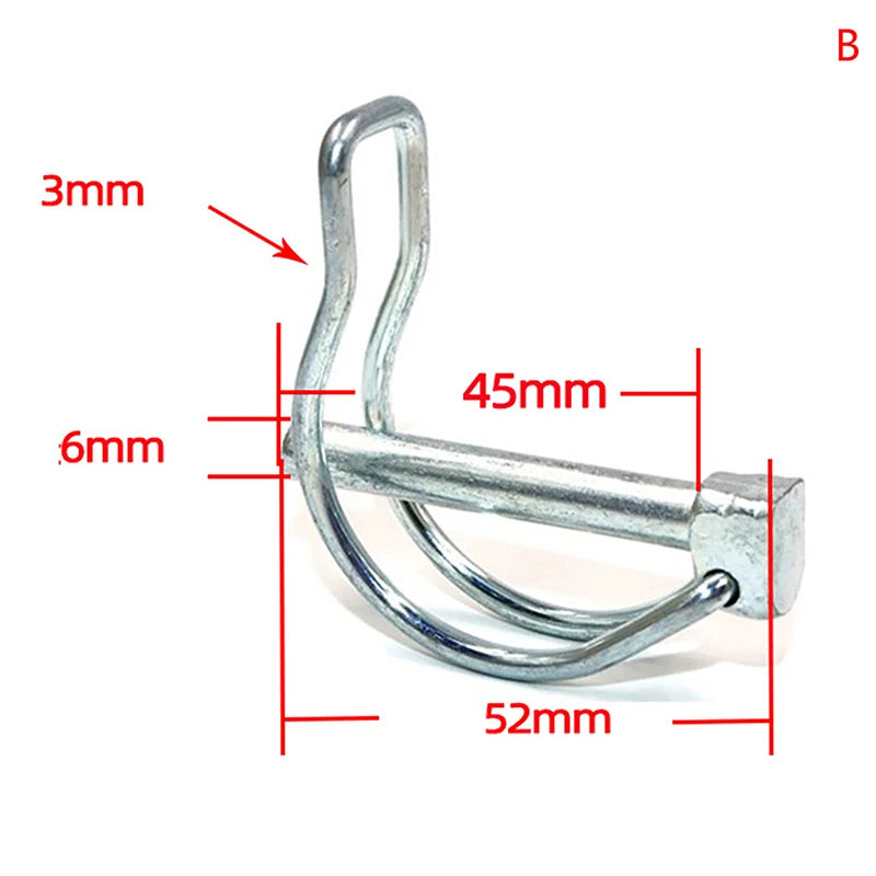 Stainless Steel Safety Pin – M4.5 / M6 / M8 Double-Line Lock Pin