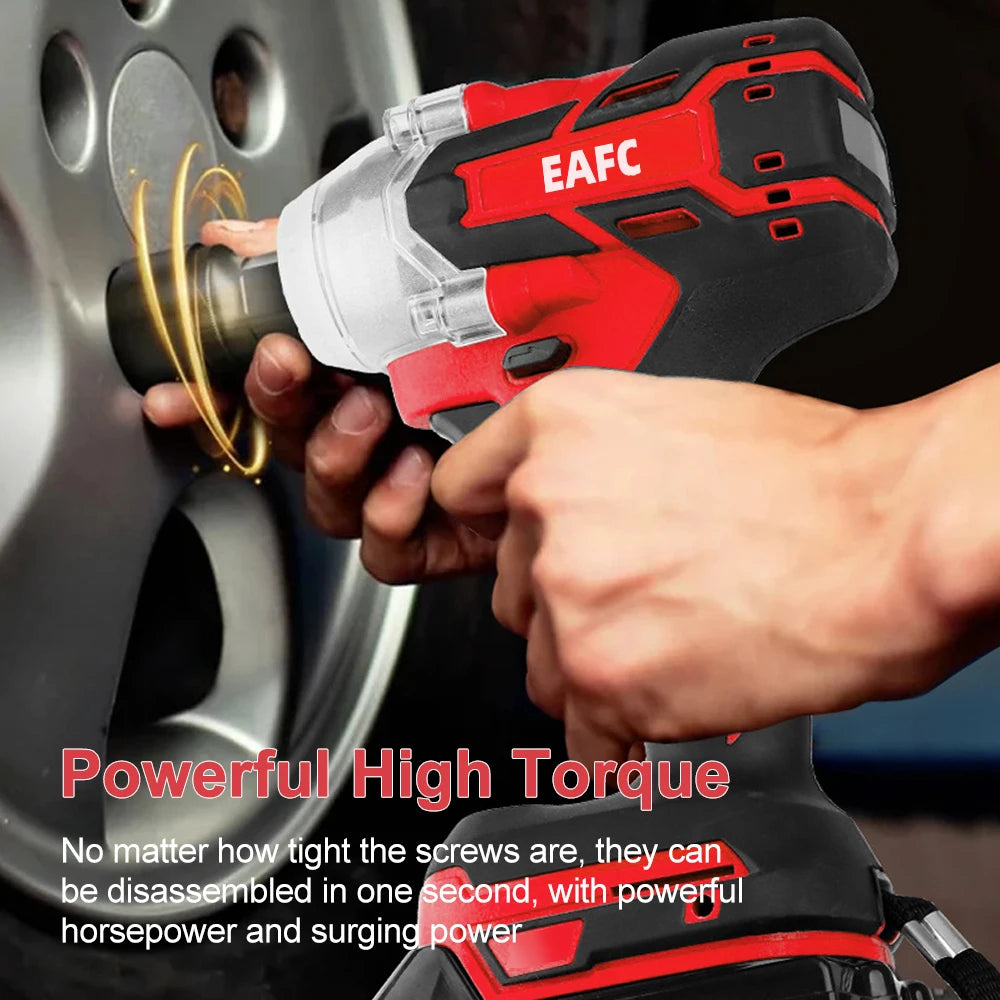 EAFC 350Nm Brushless Cordless Impact Wrench | USB Rechargeable | 30Wh & 60Wh | LED Light