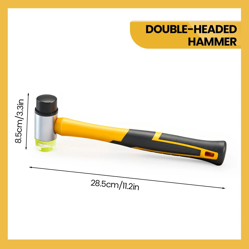 AIRAJ Multifunctional Hammer Set – Shock Reduction Grip | Octagonal, Claw, Rubber Mallet