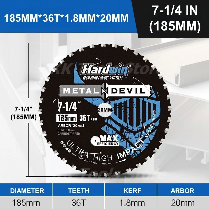 Okerqi Carbide Metal Cutting Saw Blade – 110/115/125/145/150/185mm for Steel, Conduit & Angle Iron