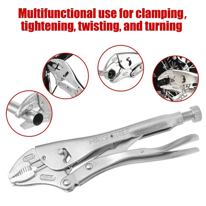Chrome Vanadium Pressure Pliers – Multifunctional C-Type (5in & 10in)