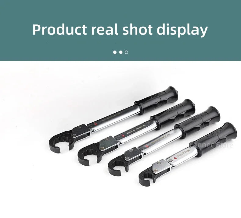 High-Precision Ratchet Torque Wrench Set – Open Type, Air Conditioning & Spark Plug Repair (17–29mm)