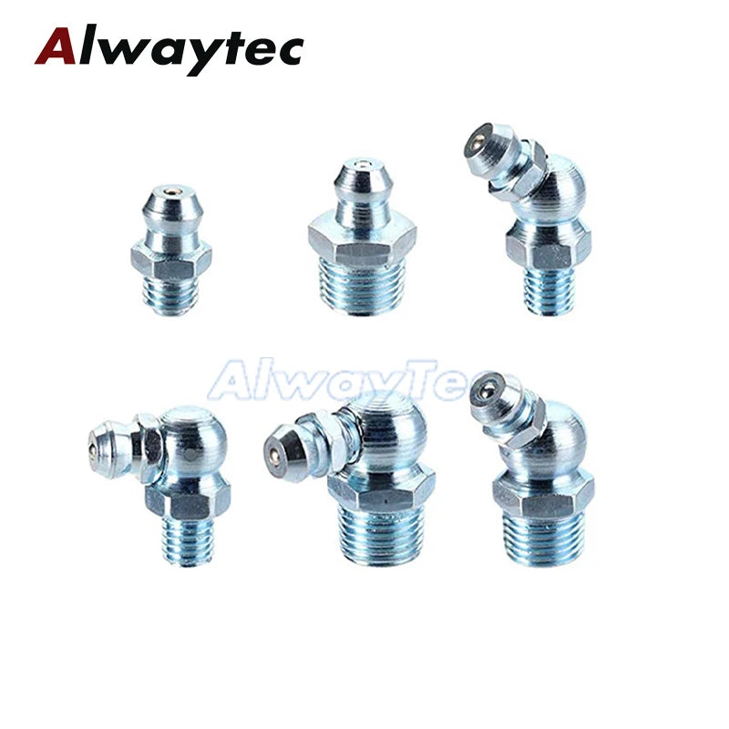 Hydraulic Grease Nipple Zerk Fitting Set – 50pc or 110pc Zinc-Plated Steel (Metric & Imperial)