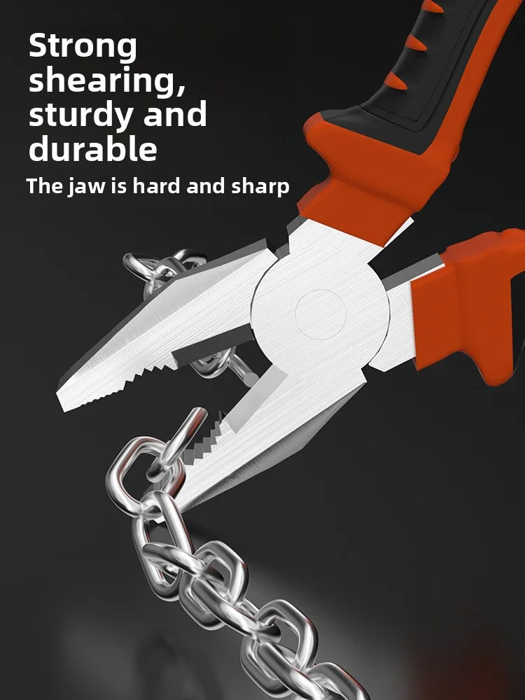 6" Chrome Vanadium Electrical Pliers – Wire Cutters, Needle Nose & Angled