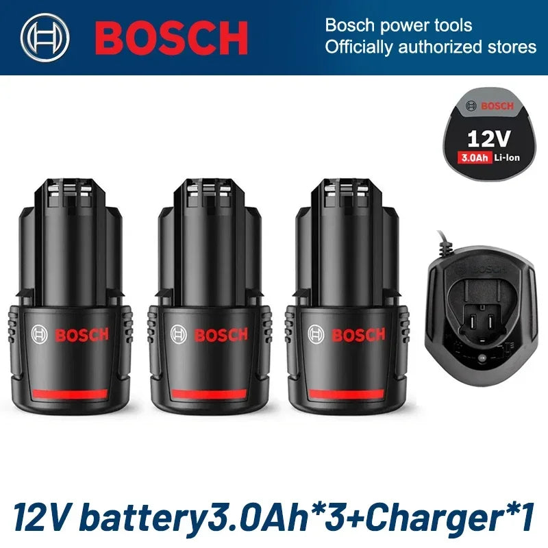Bosch 12V Compatible Battery 3.0Ah – BAT411 BAT412 BAT413 Lithium-Ion with Optional Charger