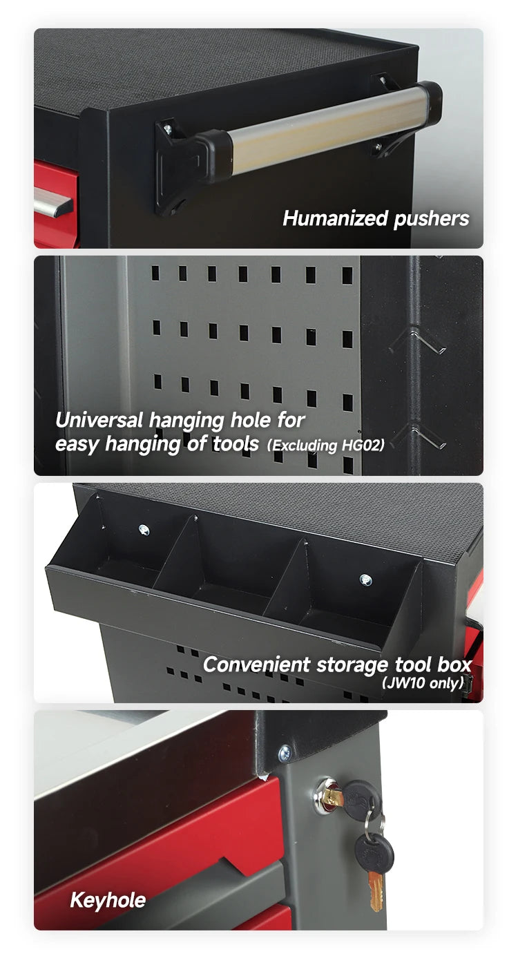 Professional Rolling Mechanic Tool Cart – Storage Cabinet with Drawers & Trolley