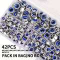 Hex Lock Nut Assortment M3–M10 – Galvanised Anti-Loosening Locknuts (40, 42, 200 or 220 Pack)