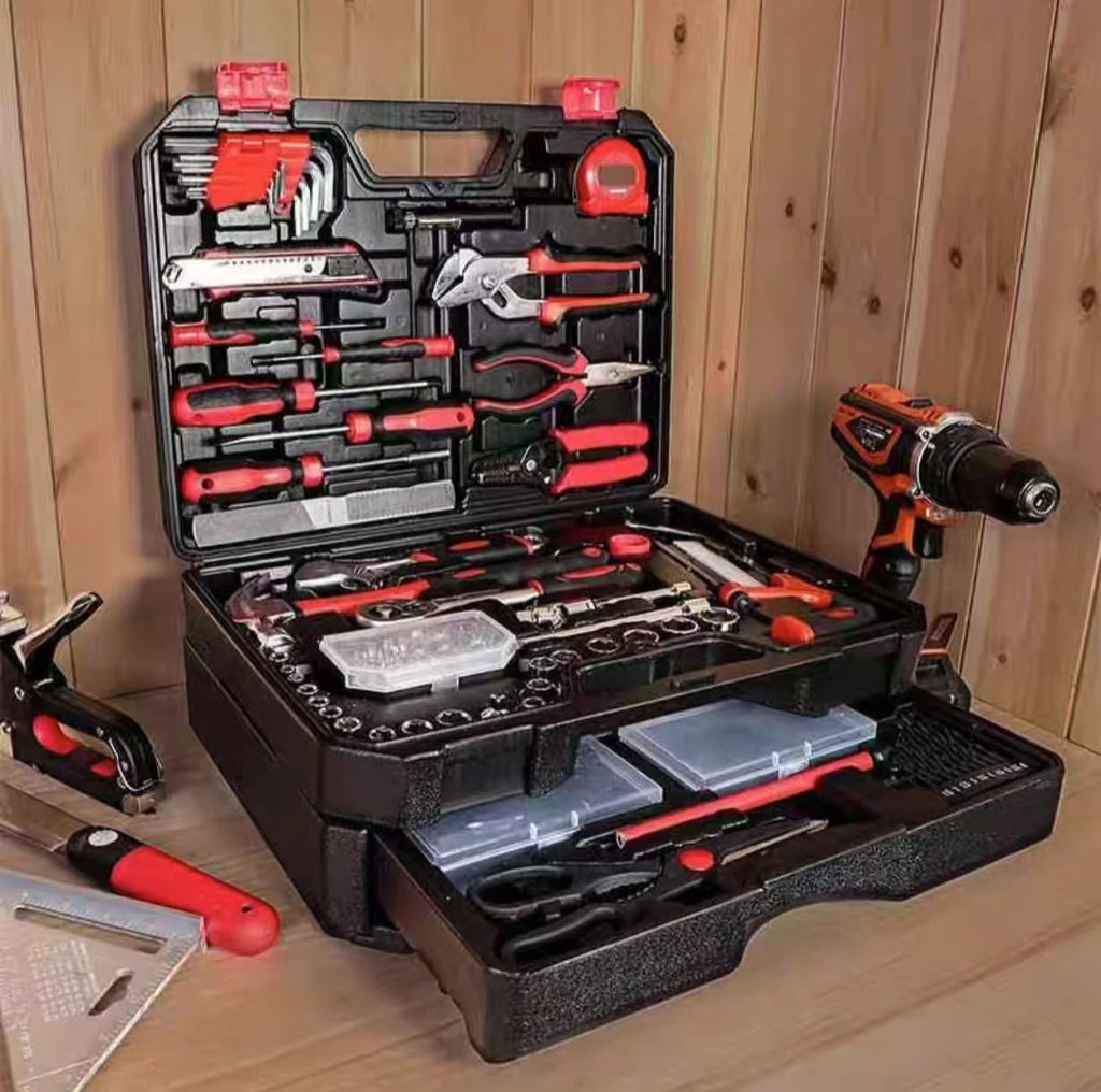 Multi-Function Household & Auto Repair Tool Kit – Complete Set with Carry Case