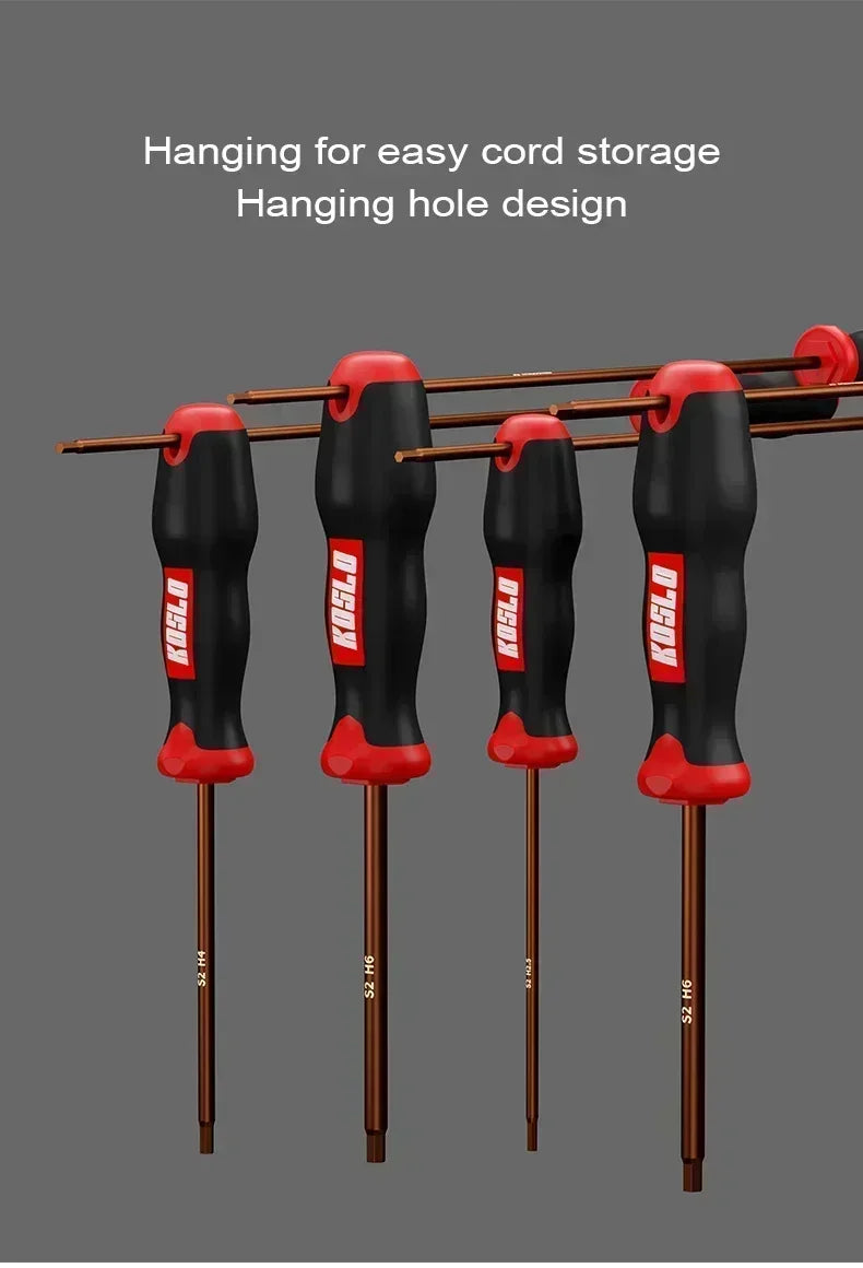 Magnetic Hex Key Screwdriver Set – H1.5 to H6 Extended Handle Allen Key Tool