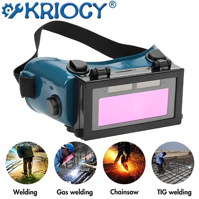 Solar Auto-Darkening Welding Goggles | DIN 9-13 | MIG TIG ARC | Dimming & True Colour Lens