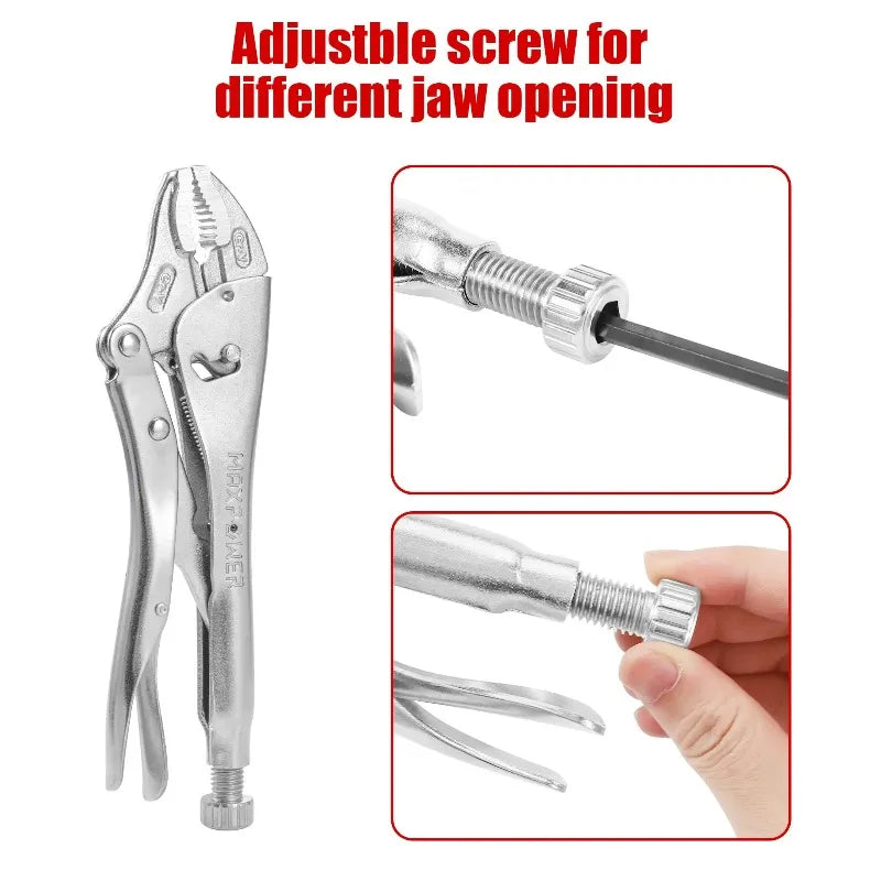 Chrome Vanadium Pressure Pliers – Multifunctional C-Type (5in & 10in)