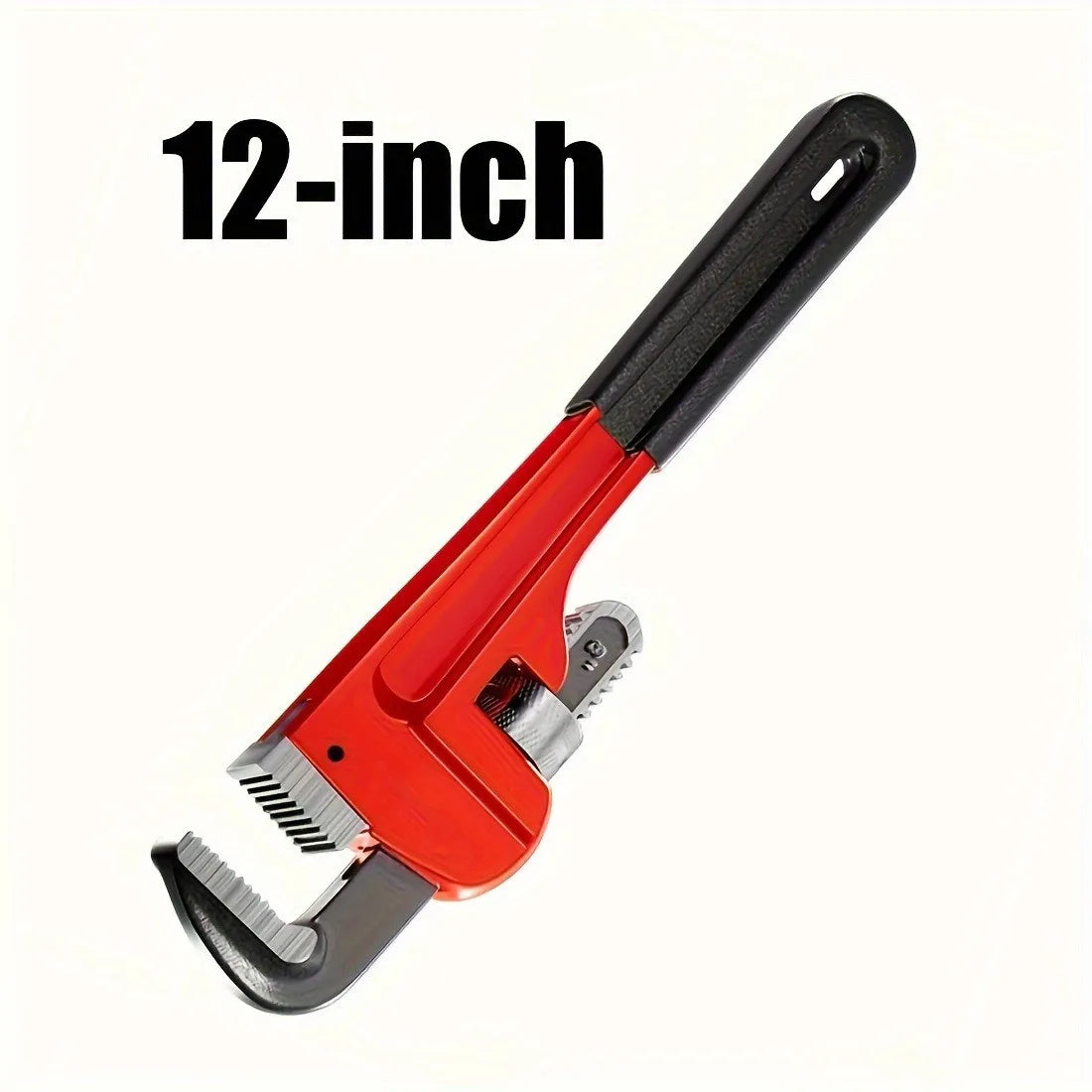 Heavy-Duty Adjustable Pipe Wrench – Heat Treated Steel, 8", 10" or 12"