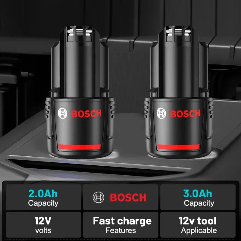 Bosch 12V Compatible Battery 3.0Ah – BAT411 BAT412 BAT413 Lithium-Ion with Optional Charger