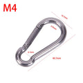 304 Stainless Steel Spring Snap Carabiner Hook