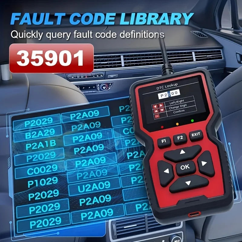 V519 OBD2 Scanner – USB-Powered Automotive Diagnostic Tool with Real-Time Data & Fault Code Reader