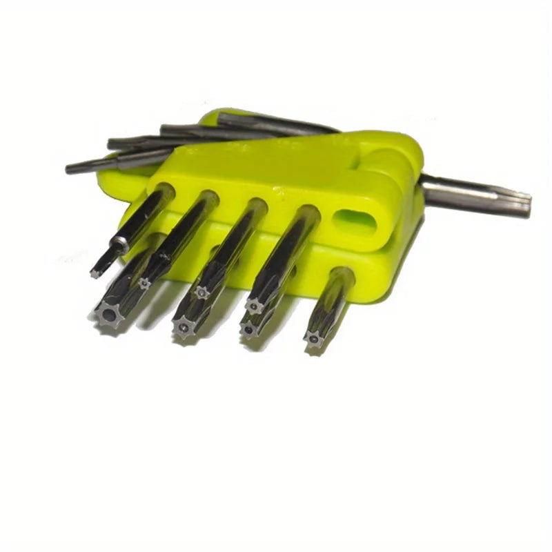 8-in-1 Torx Screwdriver Bit Set T5-T20 – CR-V Star Key Wrench Kit with Holder
