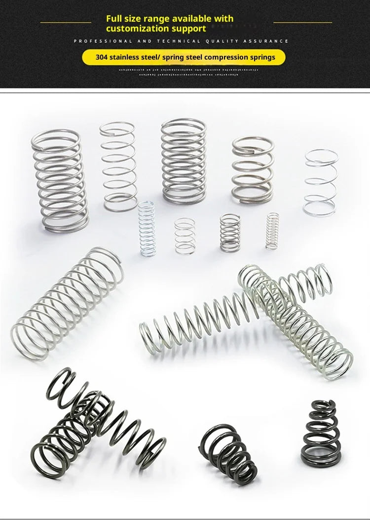 304 Stainless Steel Compression Spring Assortment Kit – 200pcs / 40 Sizes