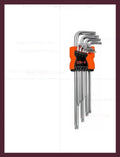 OLOEY 9pc L-Shape Torx Key Set – T10-T50 Chrome Vanadium Double-End Star Wrench
