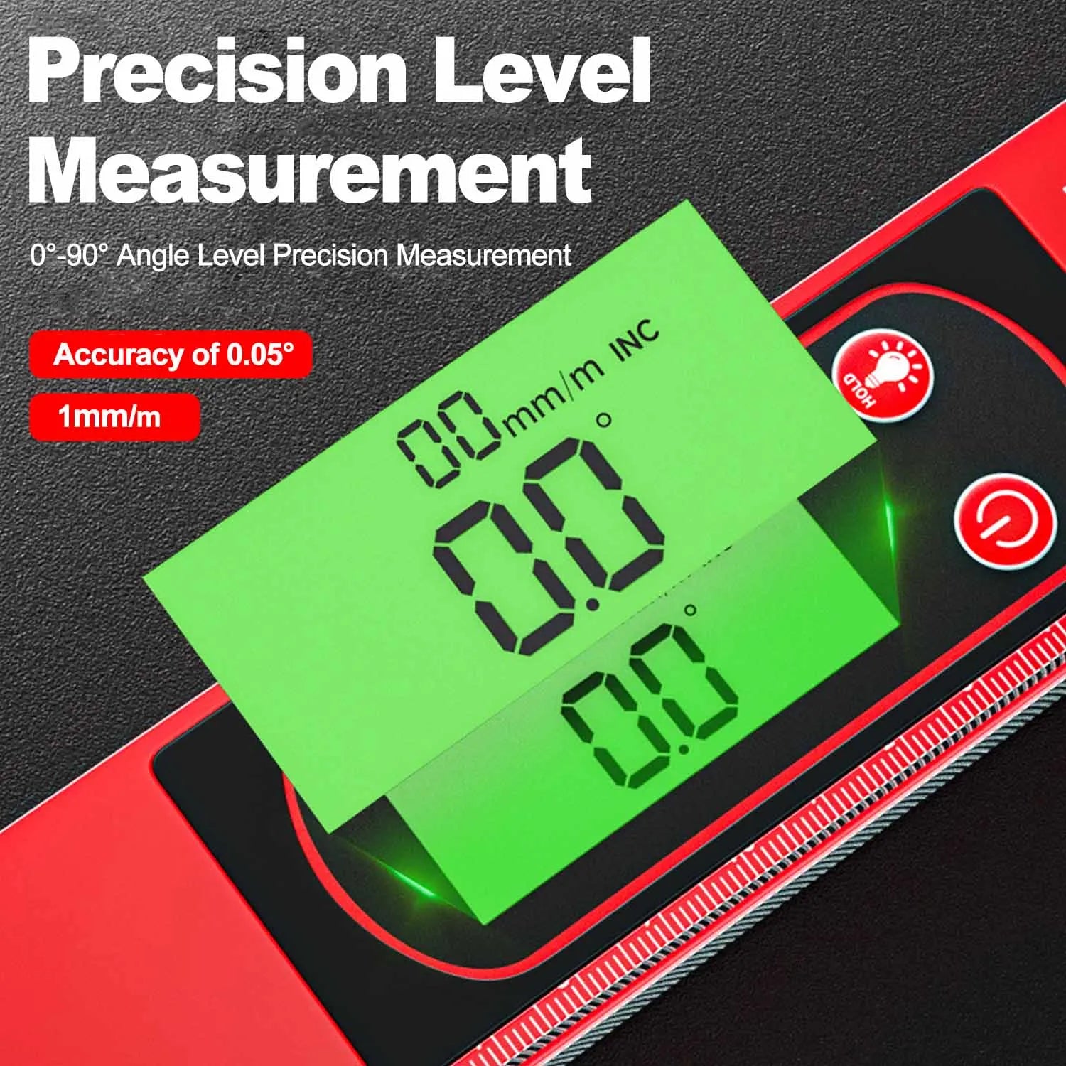 Digital Electronic Spirit Level with Angle Meter - Magnetic Aluminum Alloy