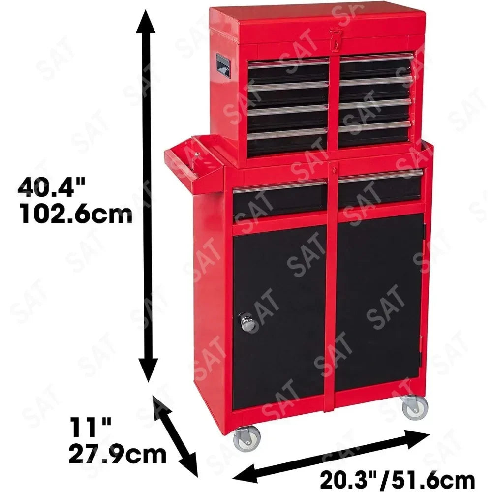 Torin Detachable 4-Drawer Rolling Tool Chest – Large Storage Cabinet for Garage & Workshop