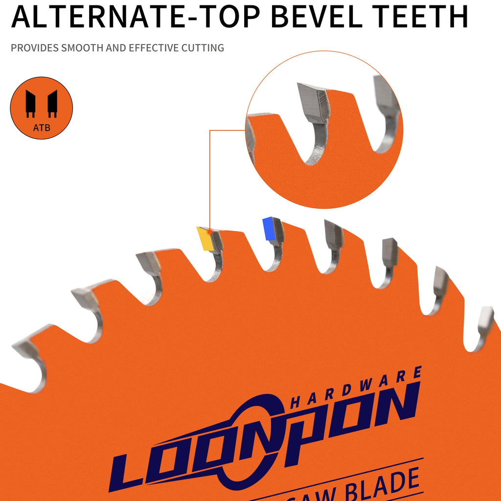 LOONPON TCT Circular Saw Blade – 125/165/216/254mm 40/60/80T Wood Cutting