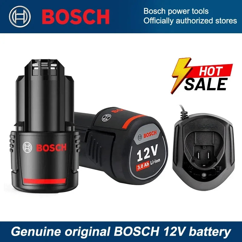 Bosch 12V Compatible Battery 3.0Ah – BAT411 BAT412 BAT413 Lithium-Ion with Optional Charger
