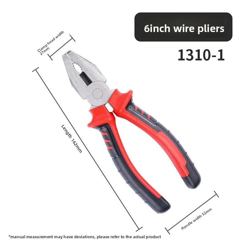 6" Chrome Vanadium Electrical Pliers – Wire Cutters, Needle Nose & Angled