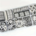 304 Stainless Steel Flat Washers Assortment Kit – 360pc or 580pc, Corrosion Resistant