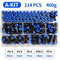 4mm Pneumatic Fittings Kit – 114-Piece Quick-Release Air Hose Connectors (1 or 5 Box)