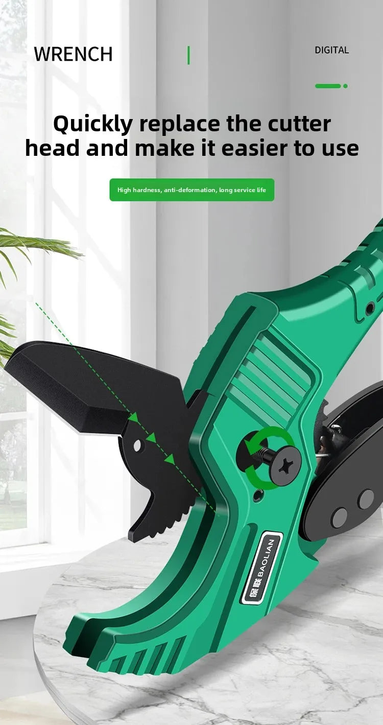 Ratchet Pipe Cutter – SK5 Blade, PVC / PU / PP / PE Hose (42mm or 64mm Capacity)