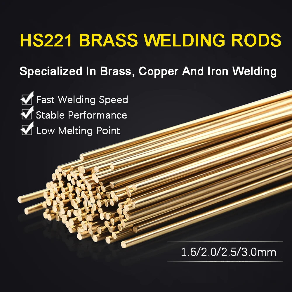 HS221 Brass Brazing Rods - 1.6 to 3.0mm | 5 Metres