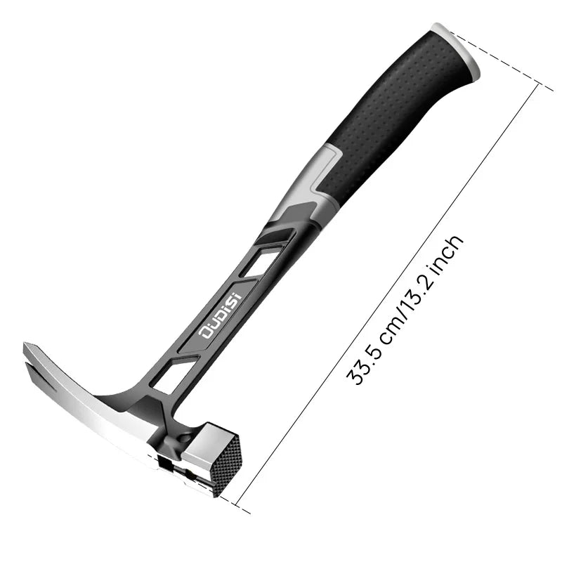 Deli Magnetic Claw Hammer – Shockproof High Carbon Steel with Non-Slip Rubber Handle