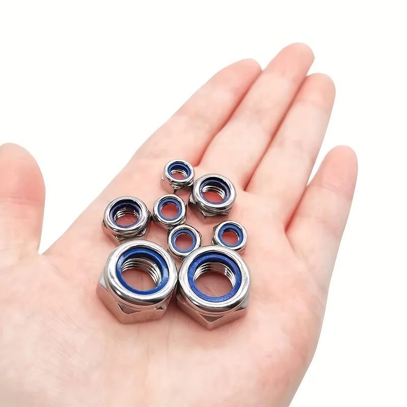 Hex Lock Nut Assortment M3–M10 – Galvanised Anti-Loosening Locknuts (40, 42, 200 or 220 Pack)
