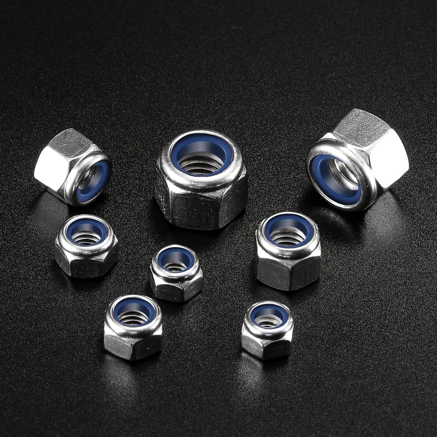 Hex Lock Nut Assortment M3–M10 – Galvanised Anti-Loosening Locknuts (40, 42, 200 or 220 Pack)