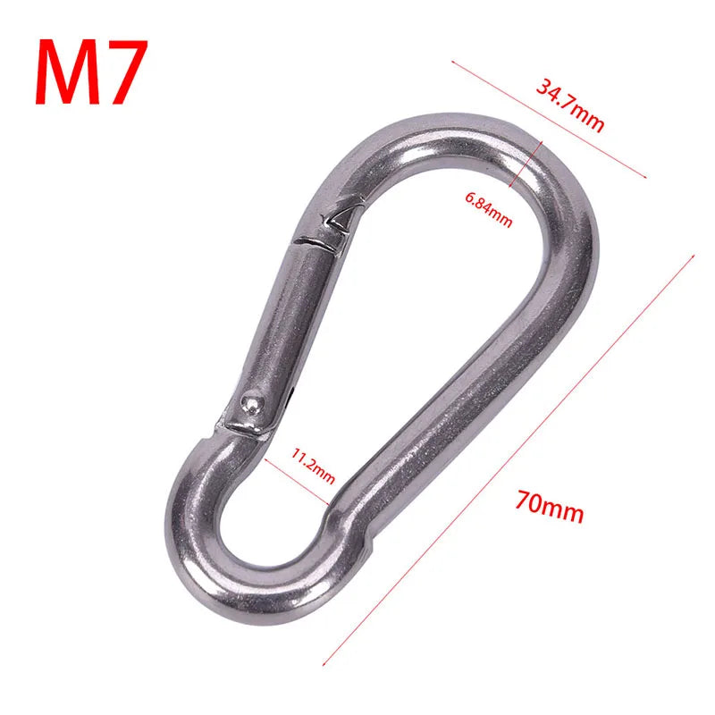 304 Stainless Steel Spring Snap Carabiner Hook