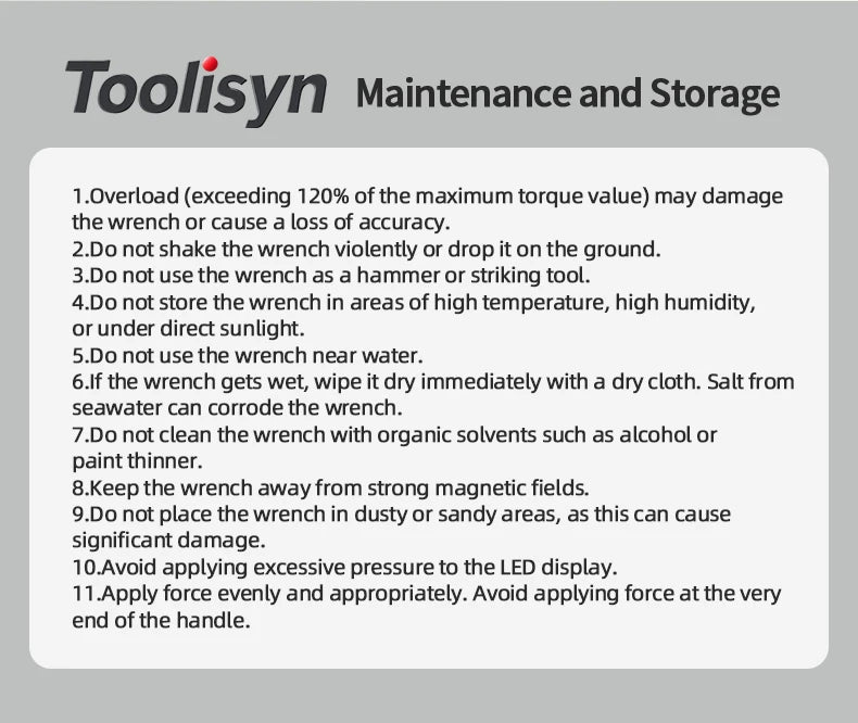 Toolisyn Digital Torque Wrench – 1/4", 3/8" & 1/2" Drive, ±2% Accuracy, 0.3–500N.m (DTW-1)