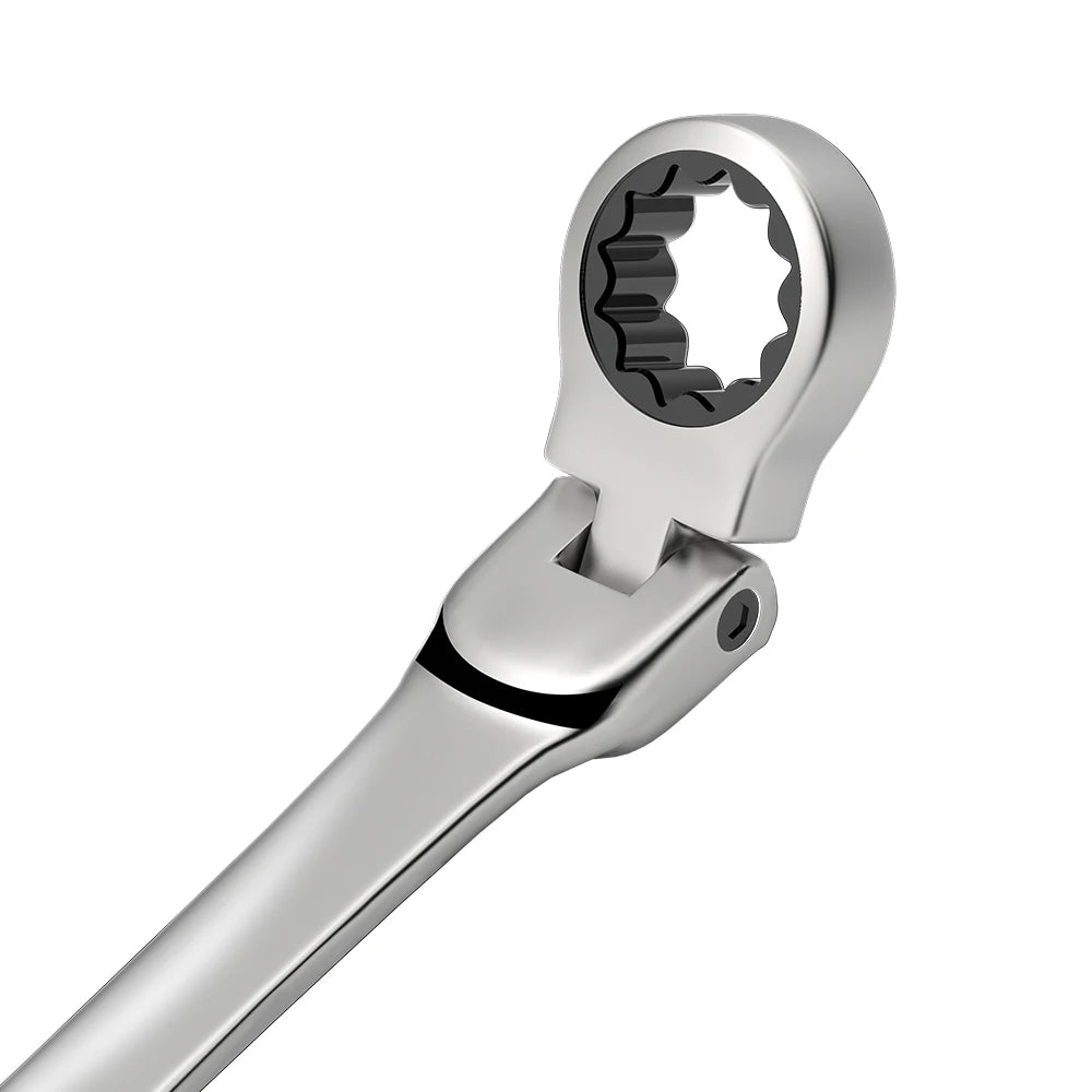 WOZOBUY Flex-Head Ratchet Wrench Set – 6-22mm Chrome Vanadium 72-Tooth with Canvas Bag