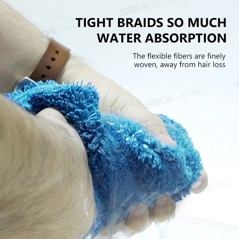 SEAMETAL 1200GSM Microfiber Car Detailing Towel | Ultra-Soft Scratch-Free | 3 Sizes | Gray, Red & Blue