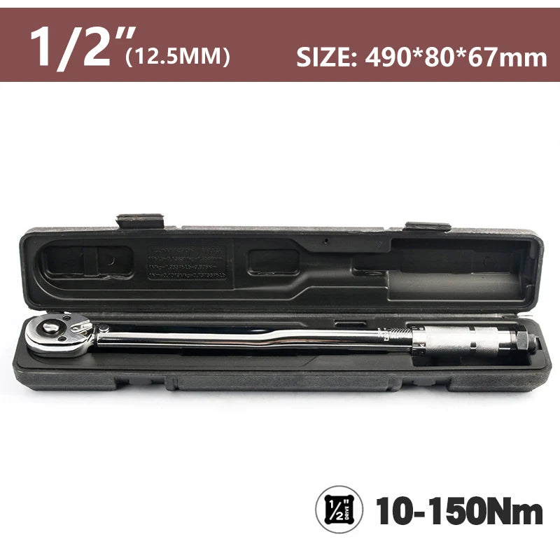 Realmote Bidirectional Ratchet Torque Wrench – 1/4", 3/8" & 1/2" Drive, ±3% Precision, CR-V Steel